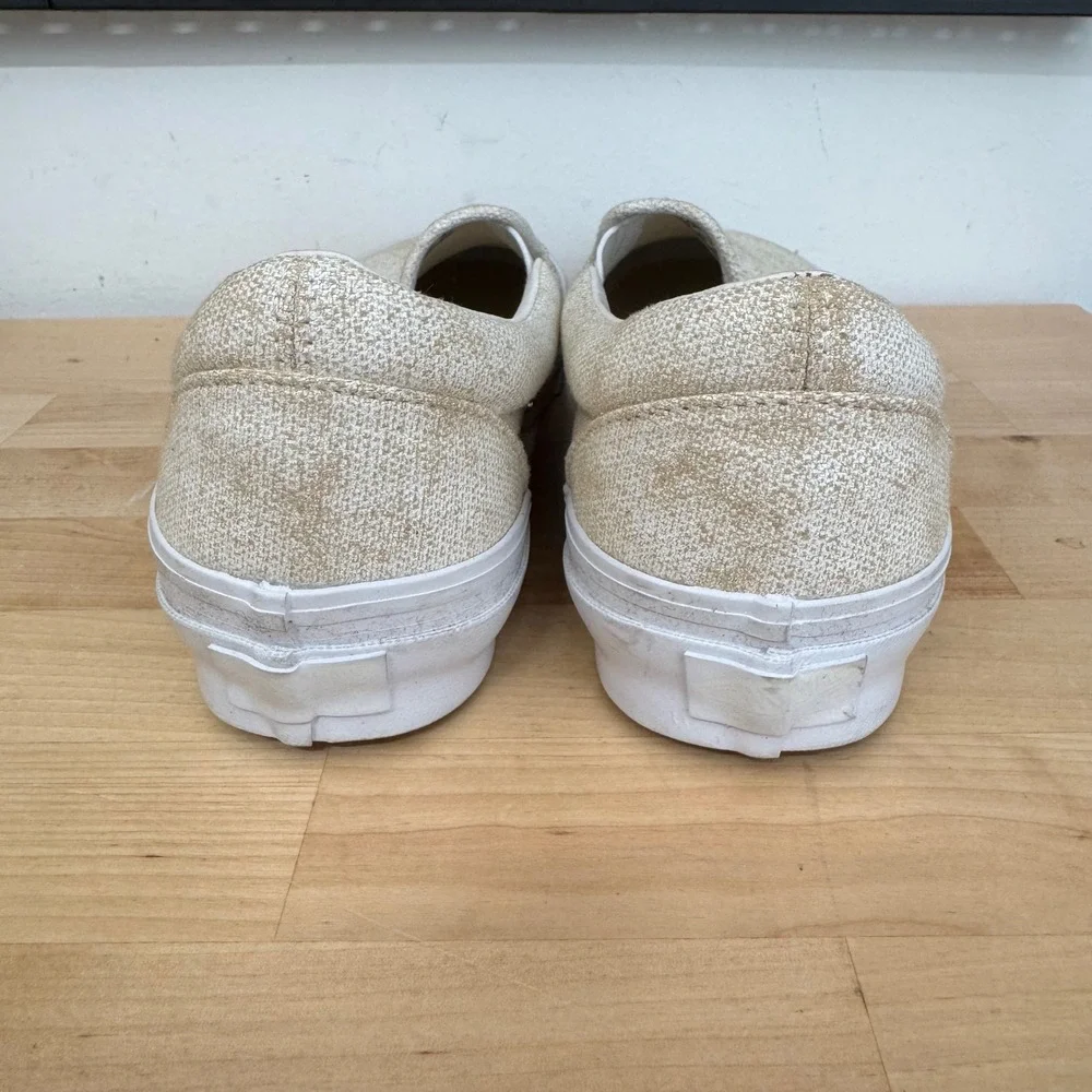 Vans OG Classic Slip-On LX Acid Wash Tan White Sneakers Mens 8 Womens 9.5 507452